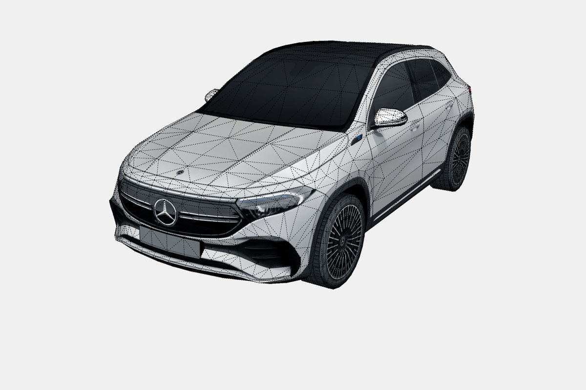 Mercedes-Benz EQA 2022 Low-poly 3D model_16