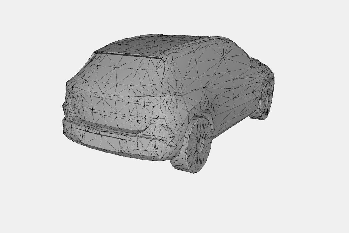 Mercedes-Benz EQA 2022 Low-poly 3D model_19