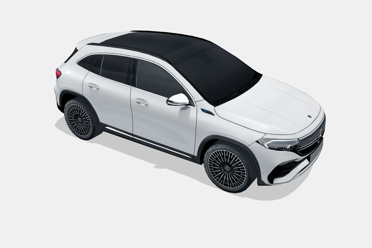 Mercedes-Benz EQA 2022 Low-poly 3D model_14