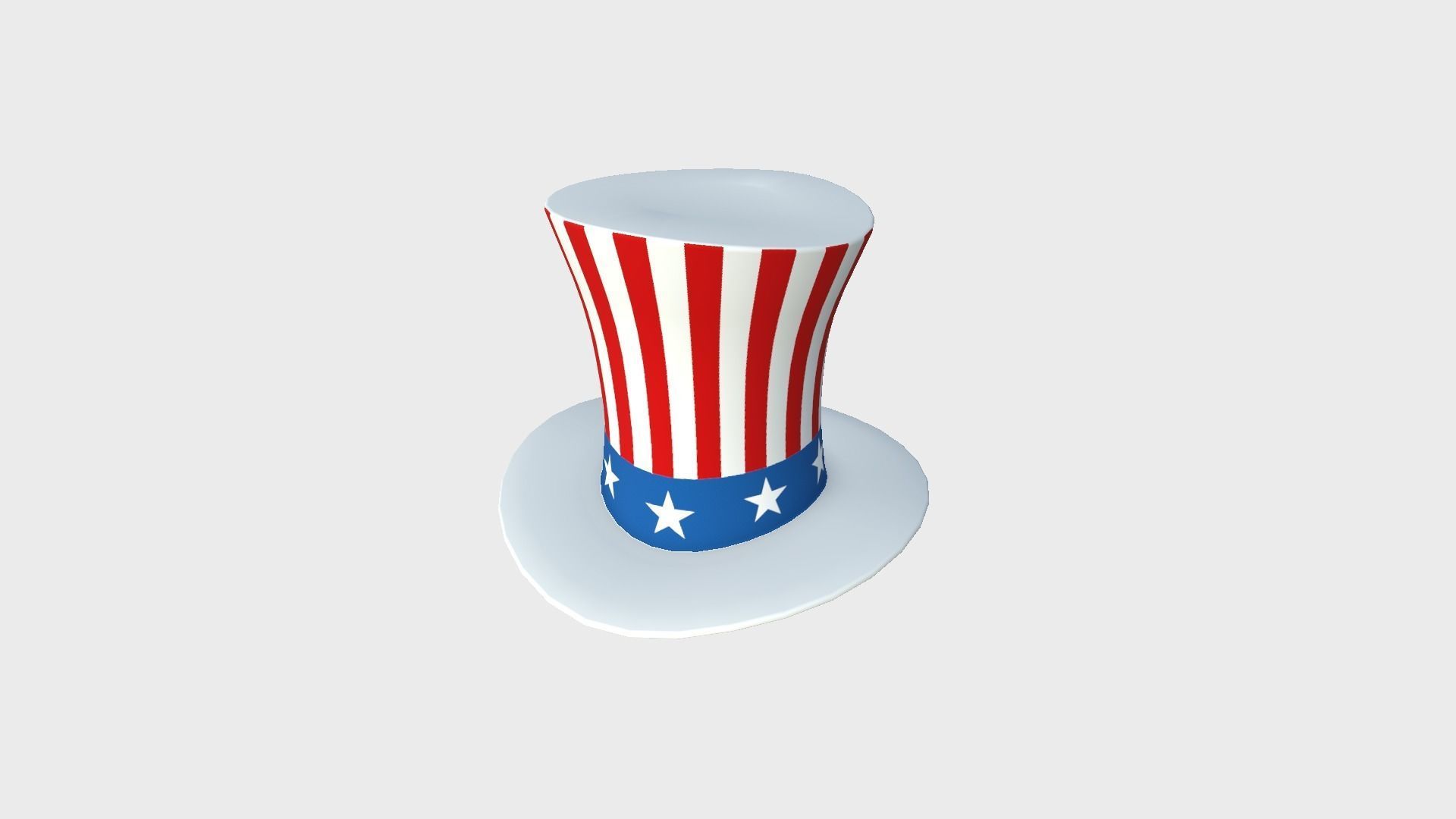Uncle Sam Hat 06 - Character Design Fashion Low-poly 3D model_2