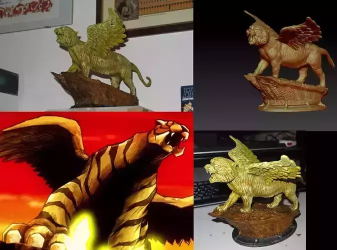 Tiger Cave statue printable 3D print model