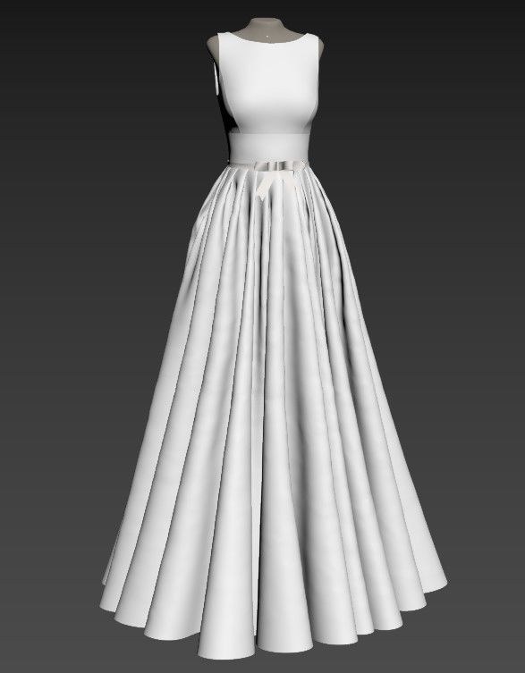 Wedding Dress  3D model_8