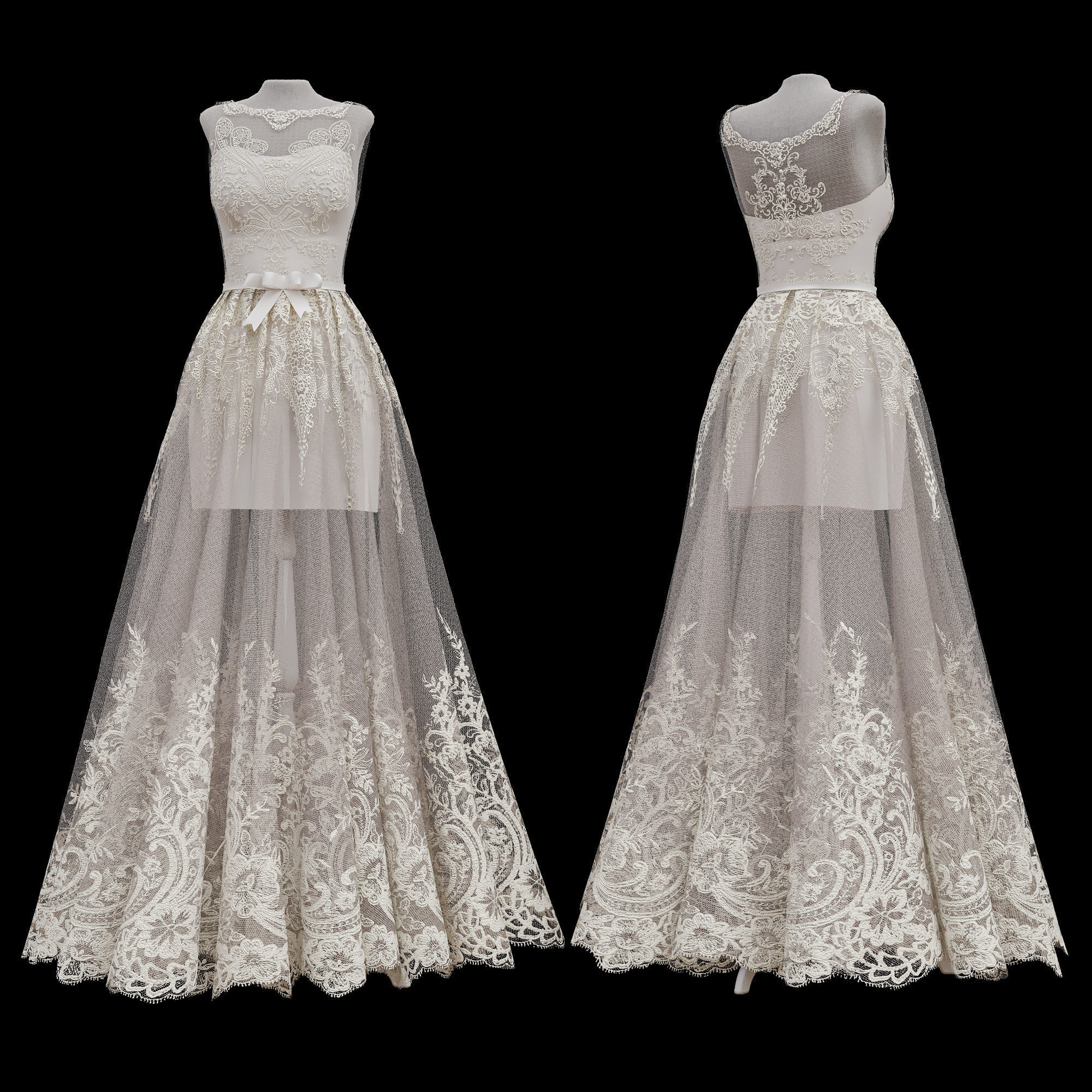 Wedding Dress  3D model_2