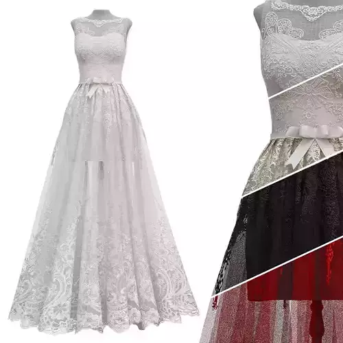 Wedding Dress  3D model