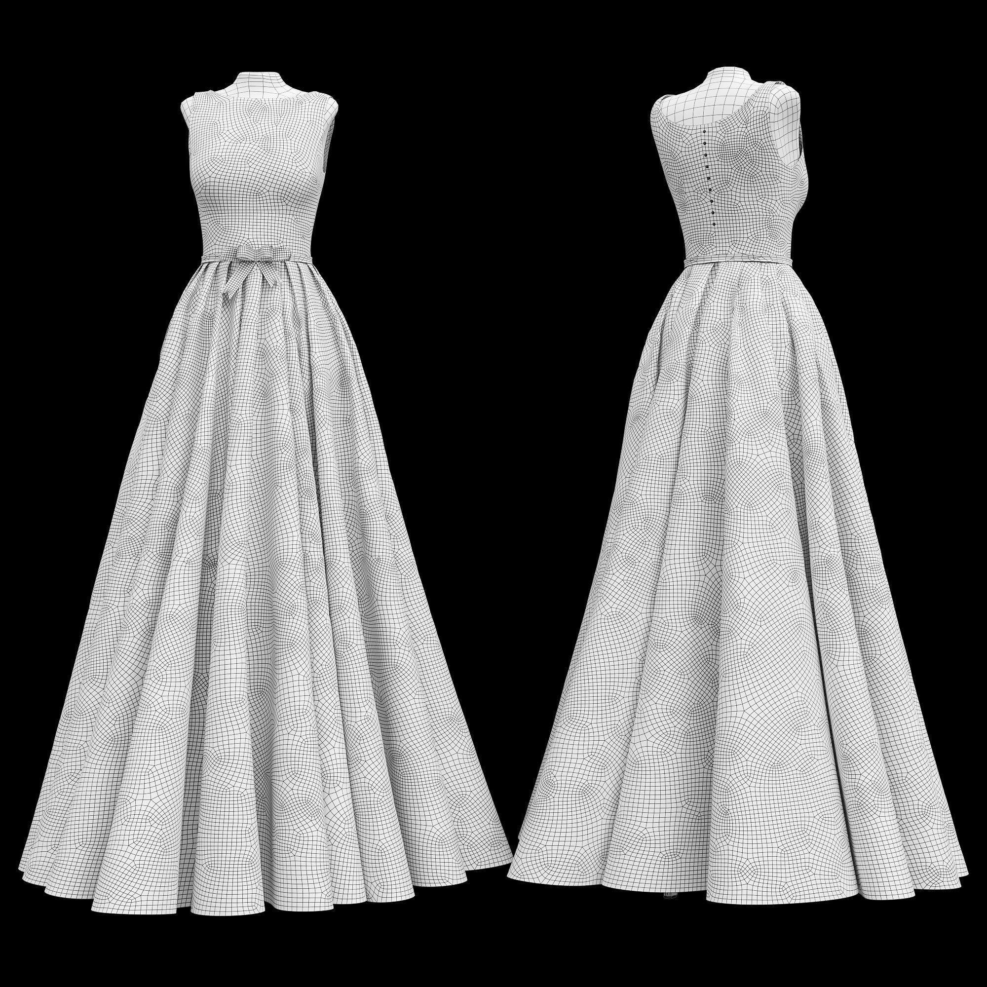 Wedding Dress  3D model_6