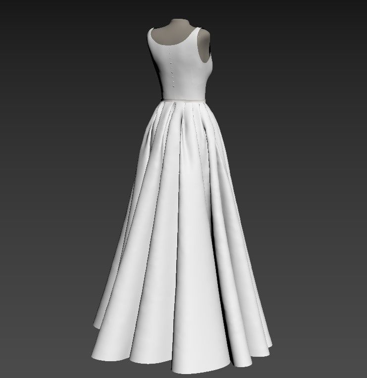 Wedding Dress  3D model_7