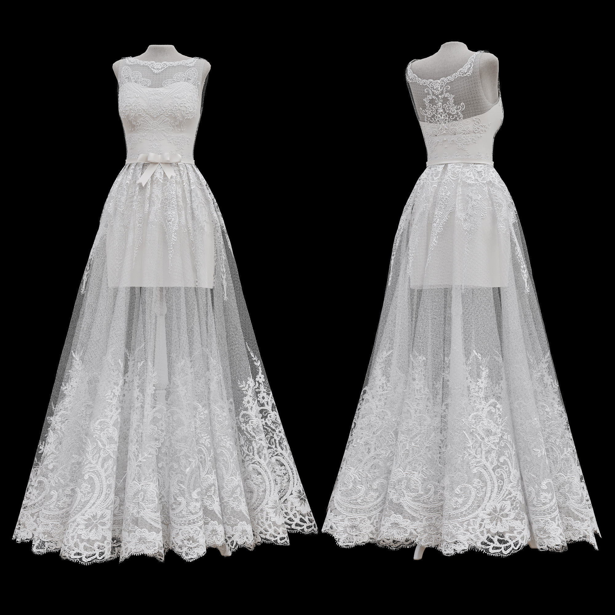 Wedding Dress  3D model_1