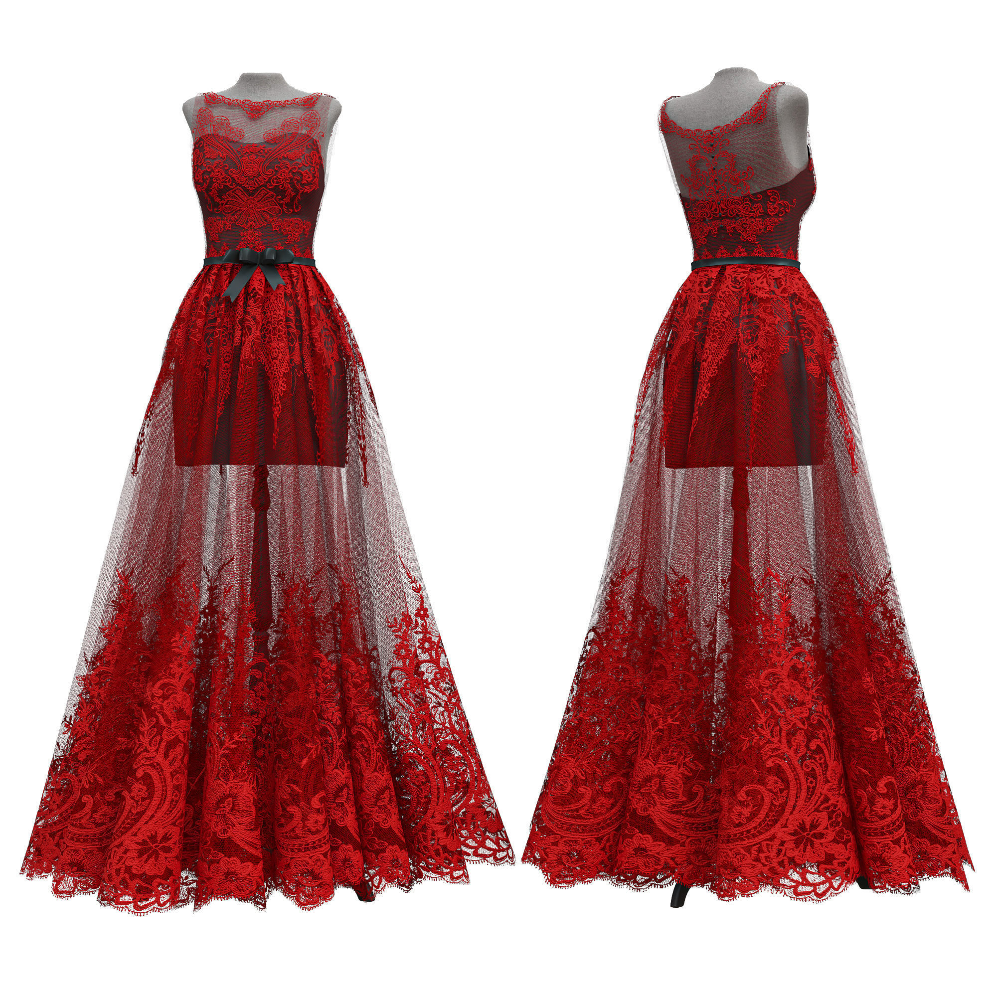 Wedding Dress  3D model_4