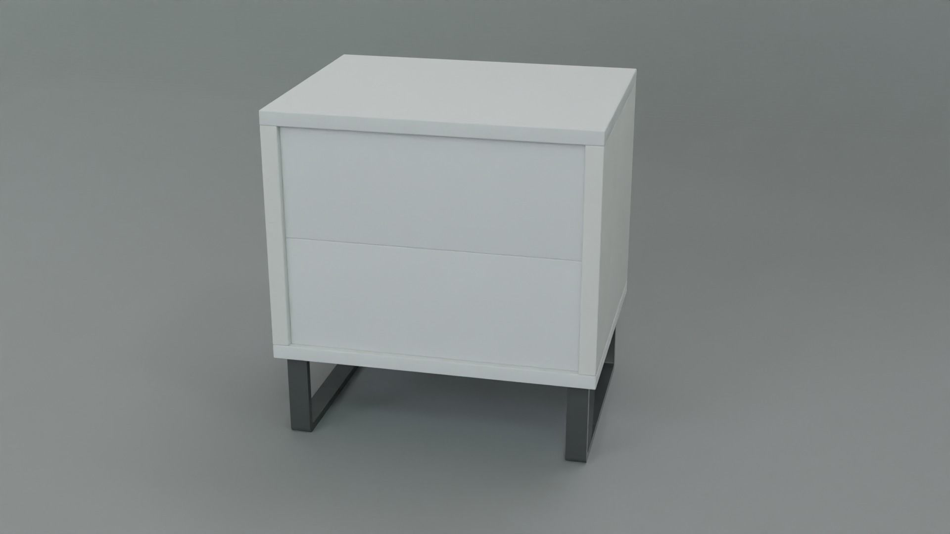 White Mobican Ophelia Style Night Table 3D Model 3D model_6