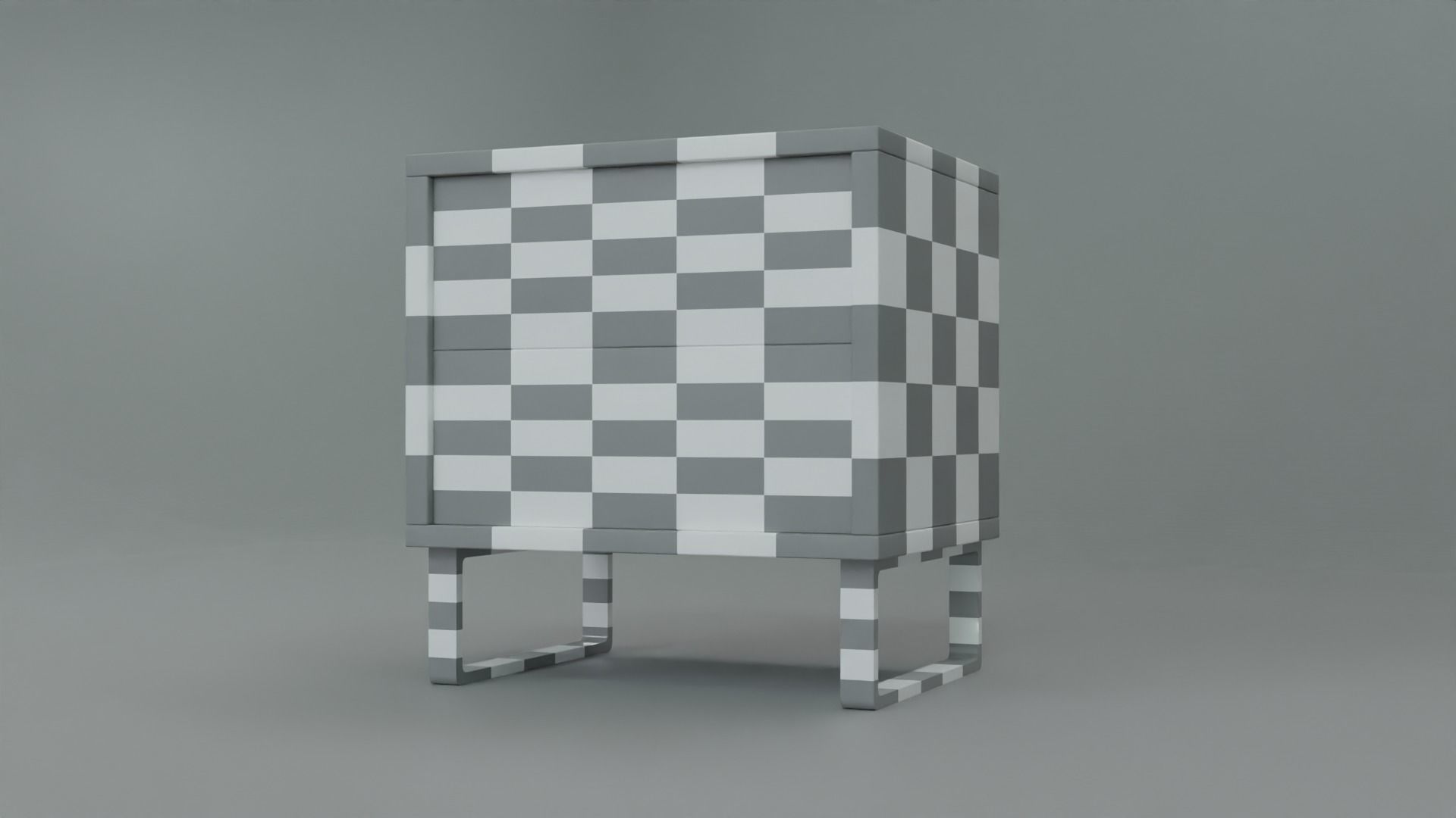 White Mobican Ophelia Style Night Table 3D Model 3D model_13