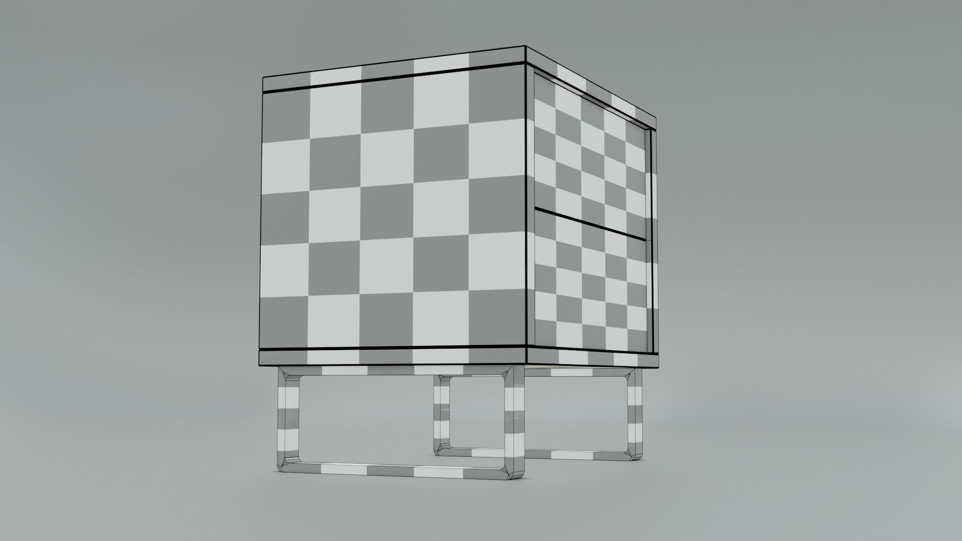 White Mobican Ophelia Style Night Table 3D Model 3D model_8