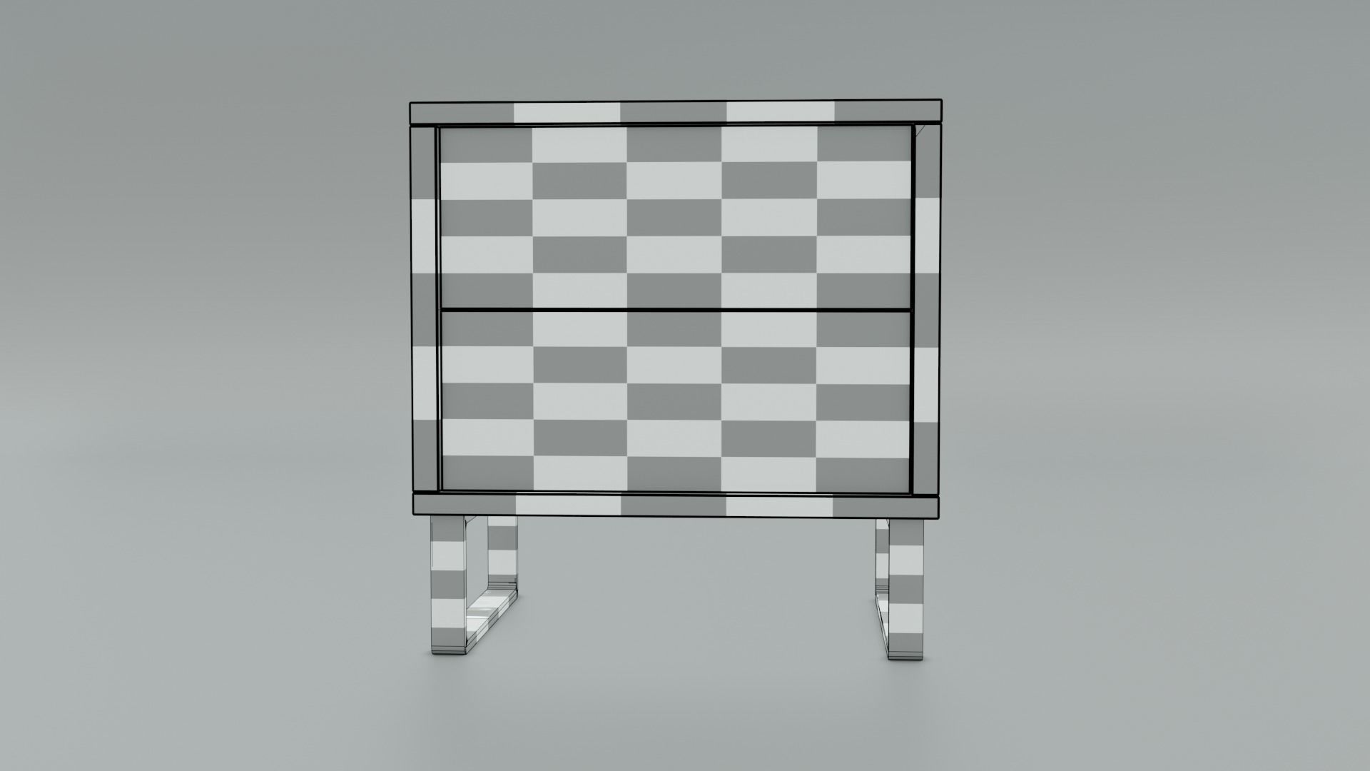 White Mobican Ophelia Style Night Table 3D Model 3D model_9