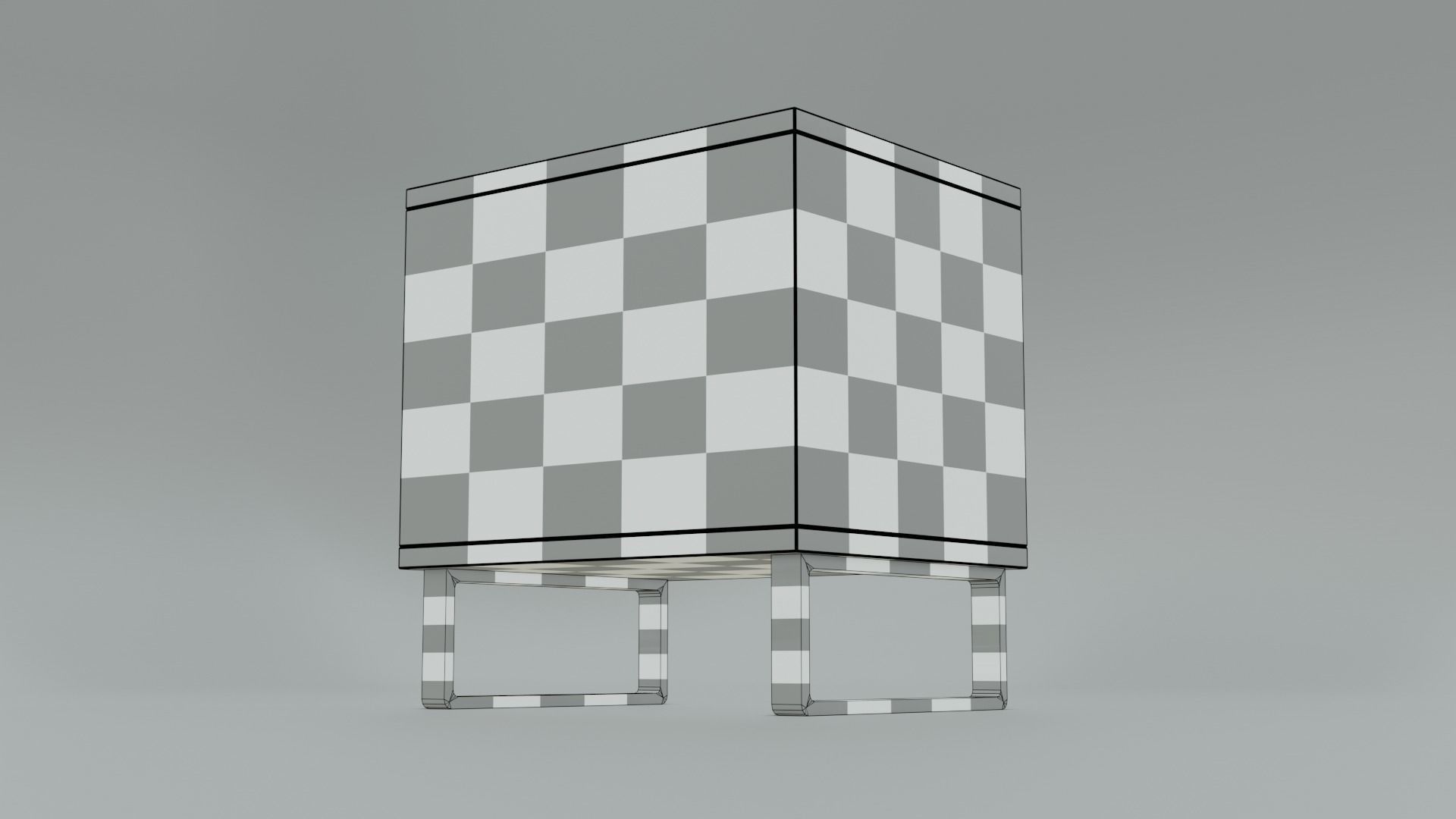 White Mobican Ophelia Style Night Table 3D Model 3D model_12