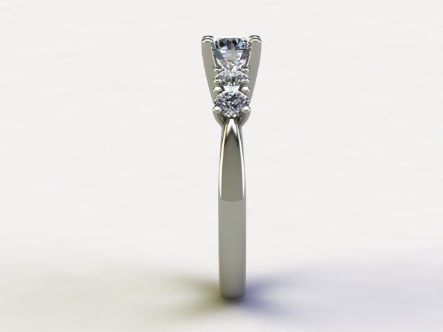 10135 three stone diamond engagement ring 3D print model_2