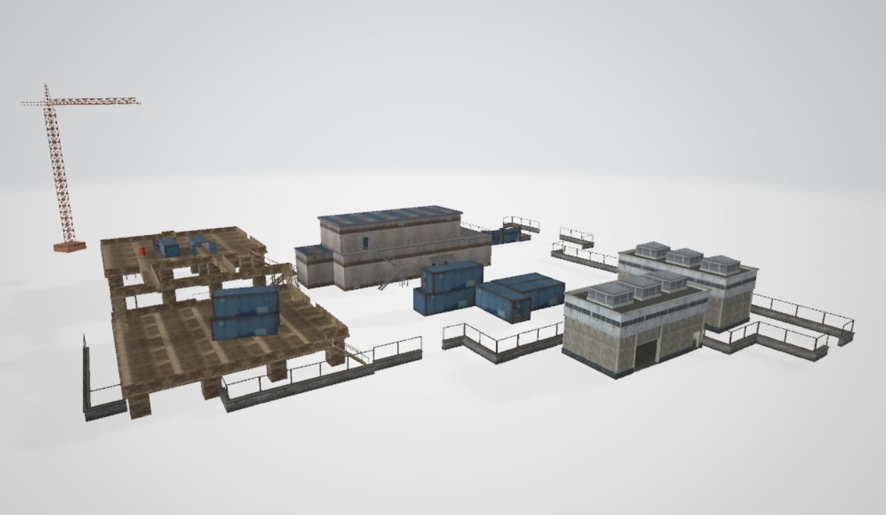 free fire 3d building model Low-poly 3D model_3