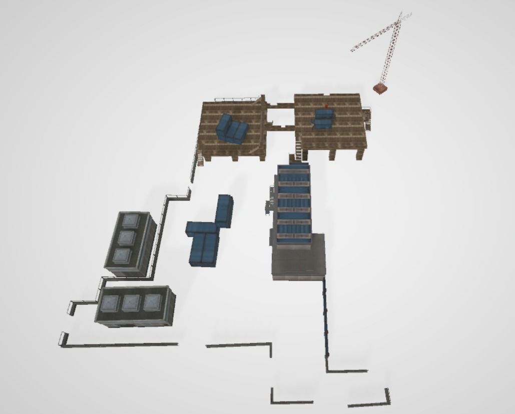 free fire 3d building model Low-poly 3D model_1