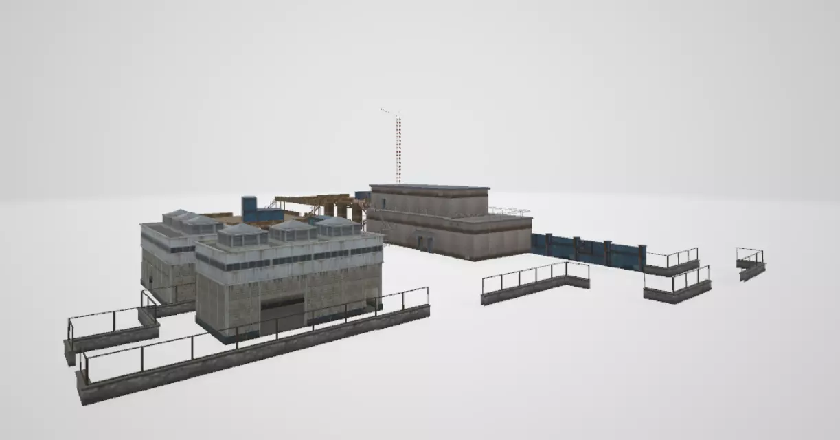 free fire 3d building model Low-poly 3D model_0