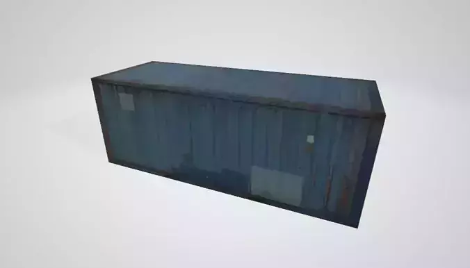 free fire container Low-poly 3D model