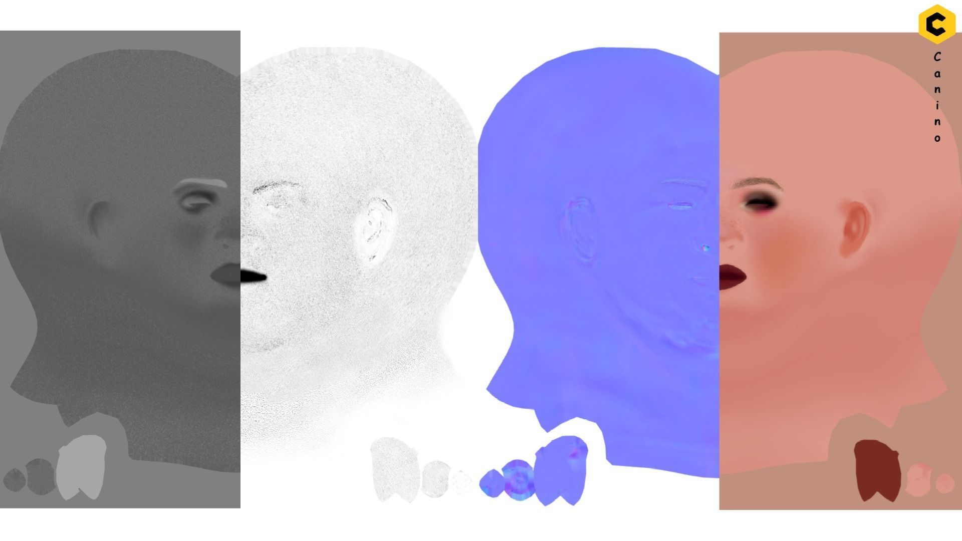 Cartoon girl character rigged selena 3D model_18