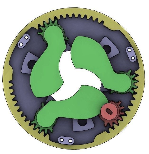 3DP3BLROD30A mechanical shutter Iris mechanism diy part 3D print model_12