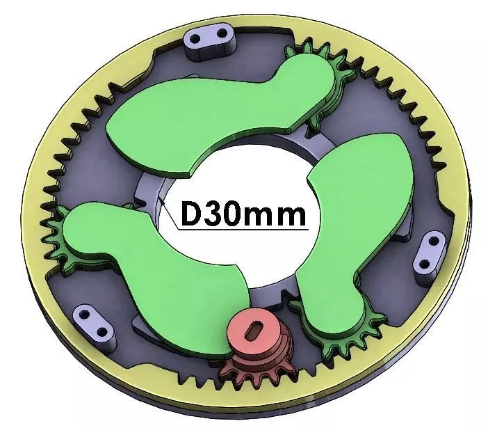 3DP3BLROD30A mechanical shutter Iris mechanism diy part 3D print model_0