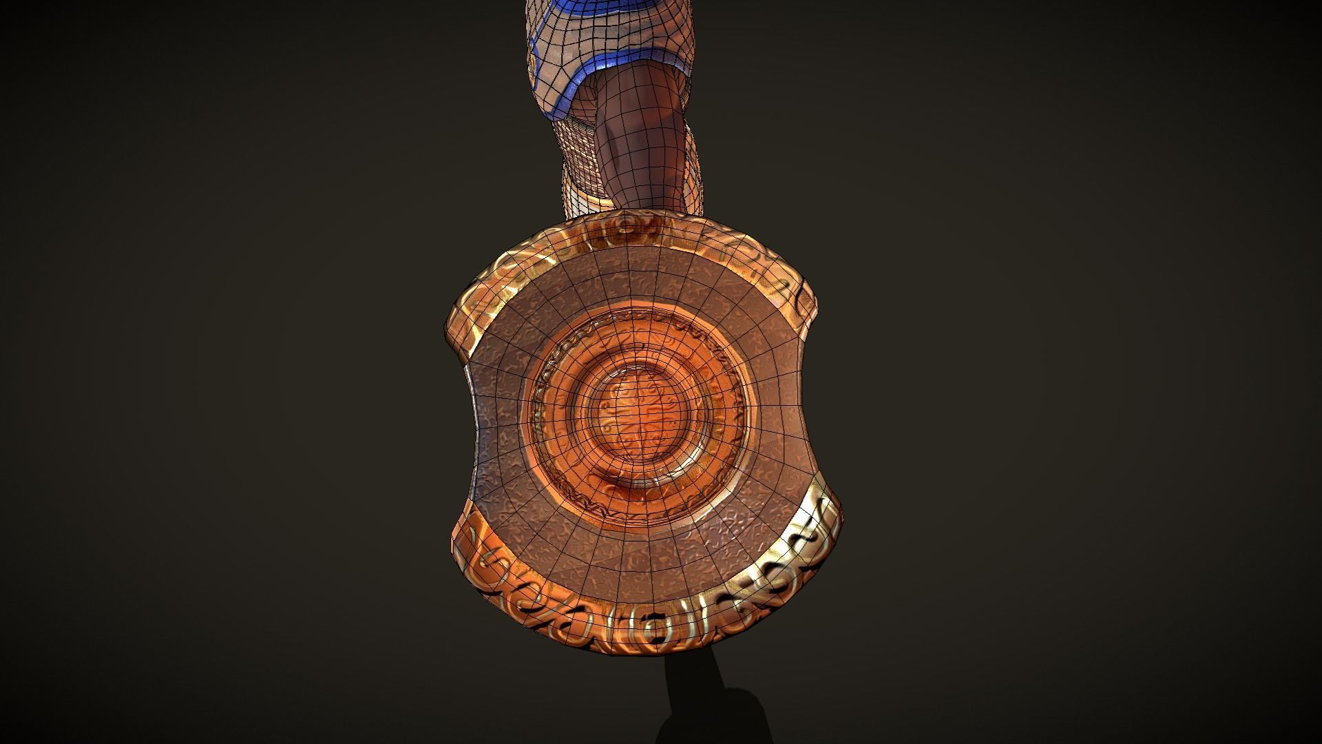 Ancient Egyptian Warrior - Medjay Low-poly 3D model_25