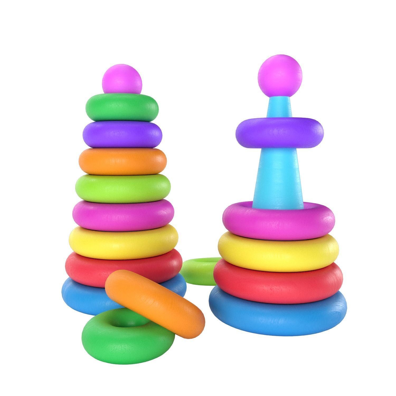 Childrens toy set Constructor 3D model_4