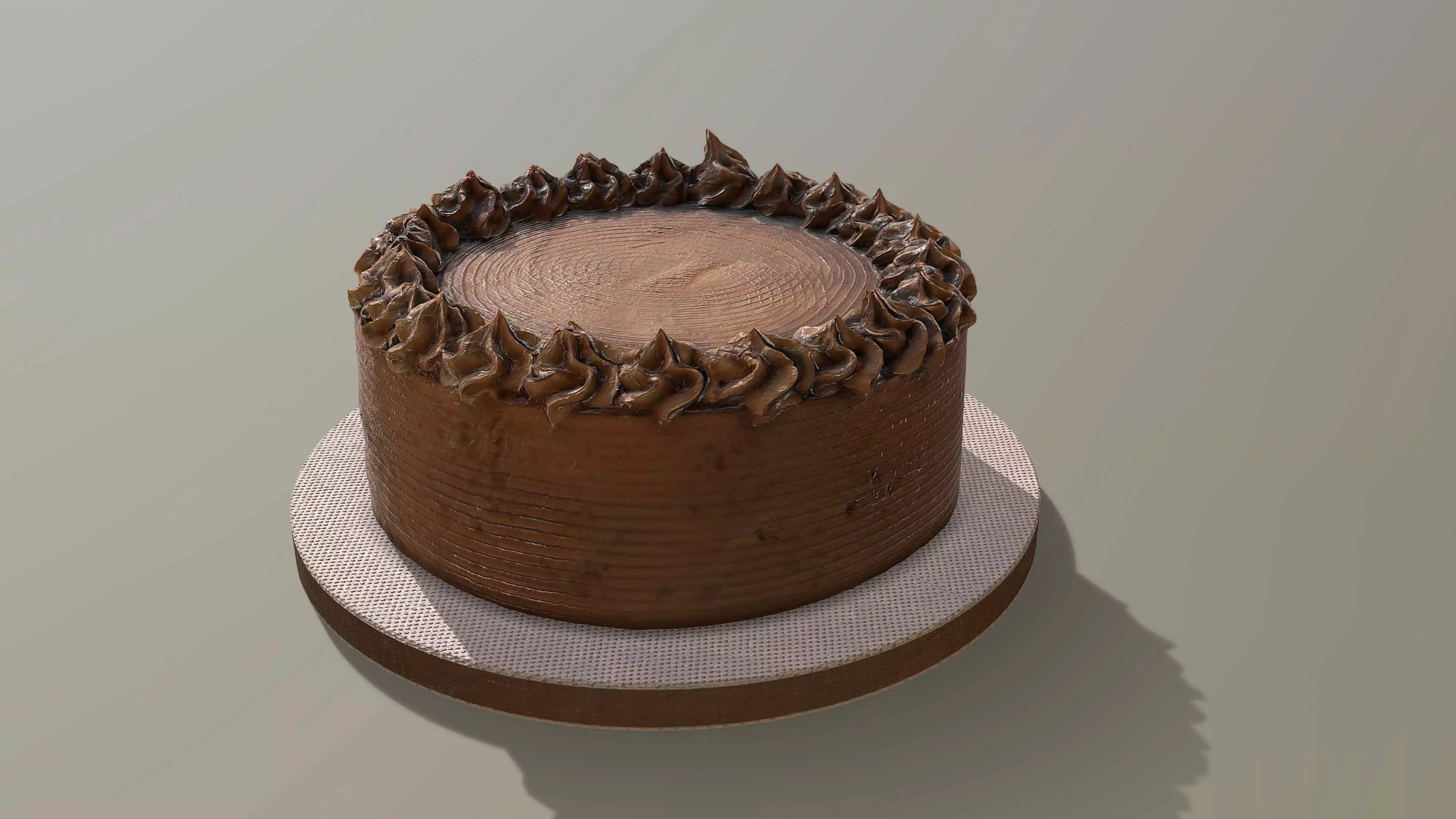Chocolate Buttercream Cake 3D model_0