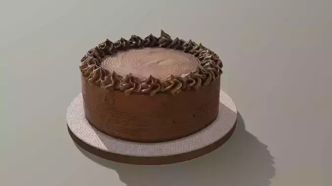 Chocolate Buttercream Cake 3D model