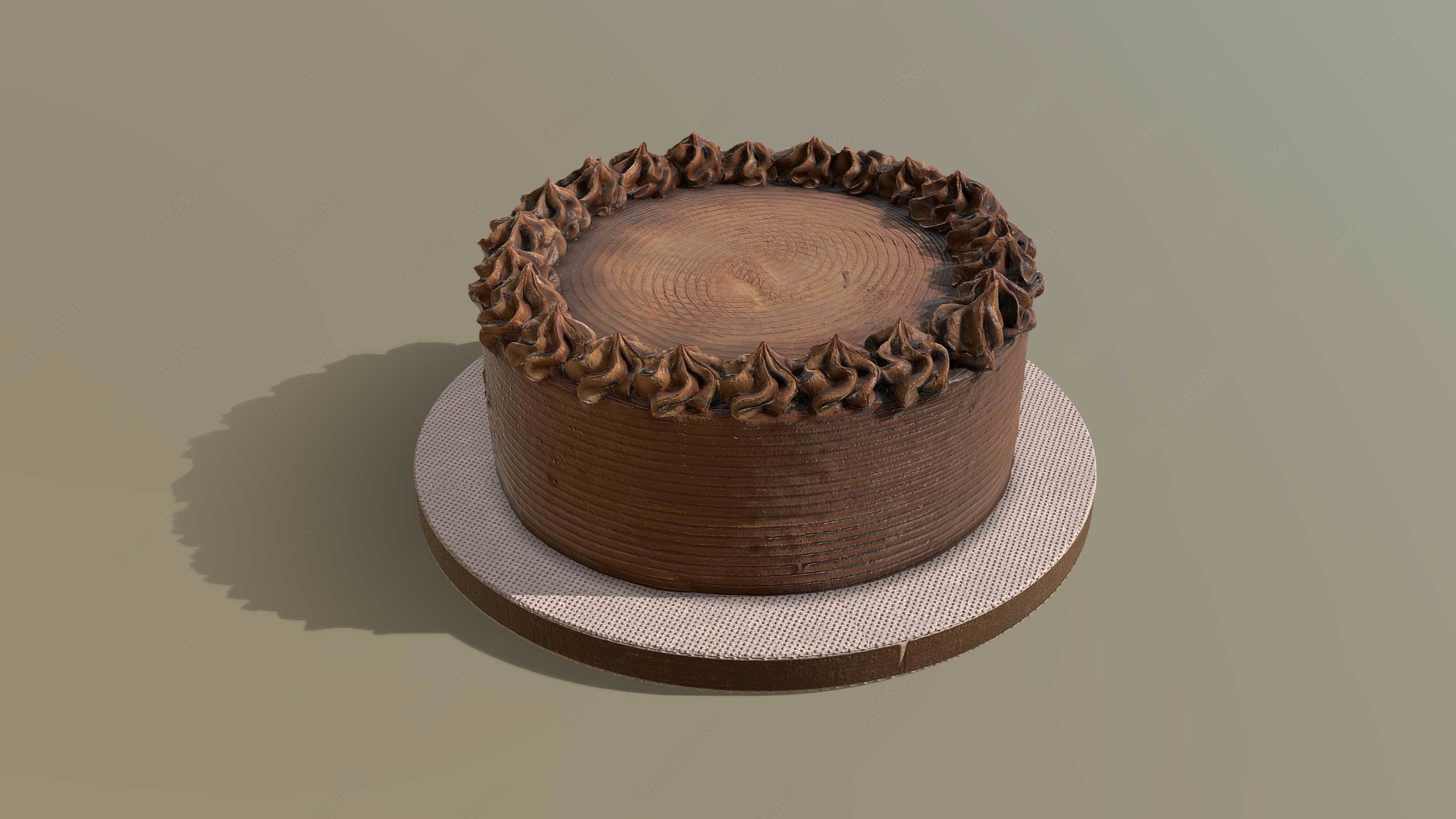 Chocolate Buttercream Cake 3D model_1