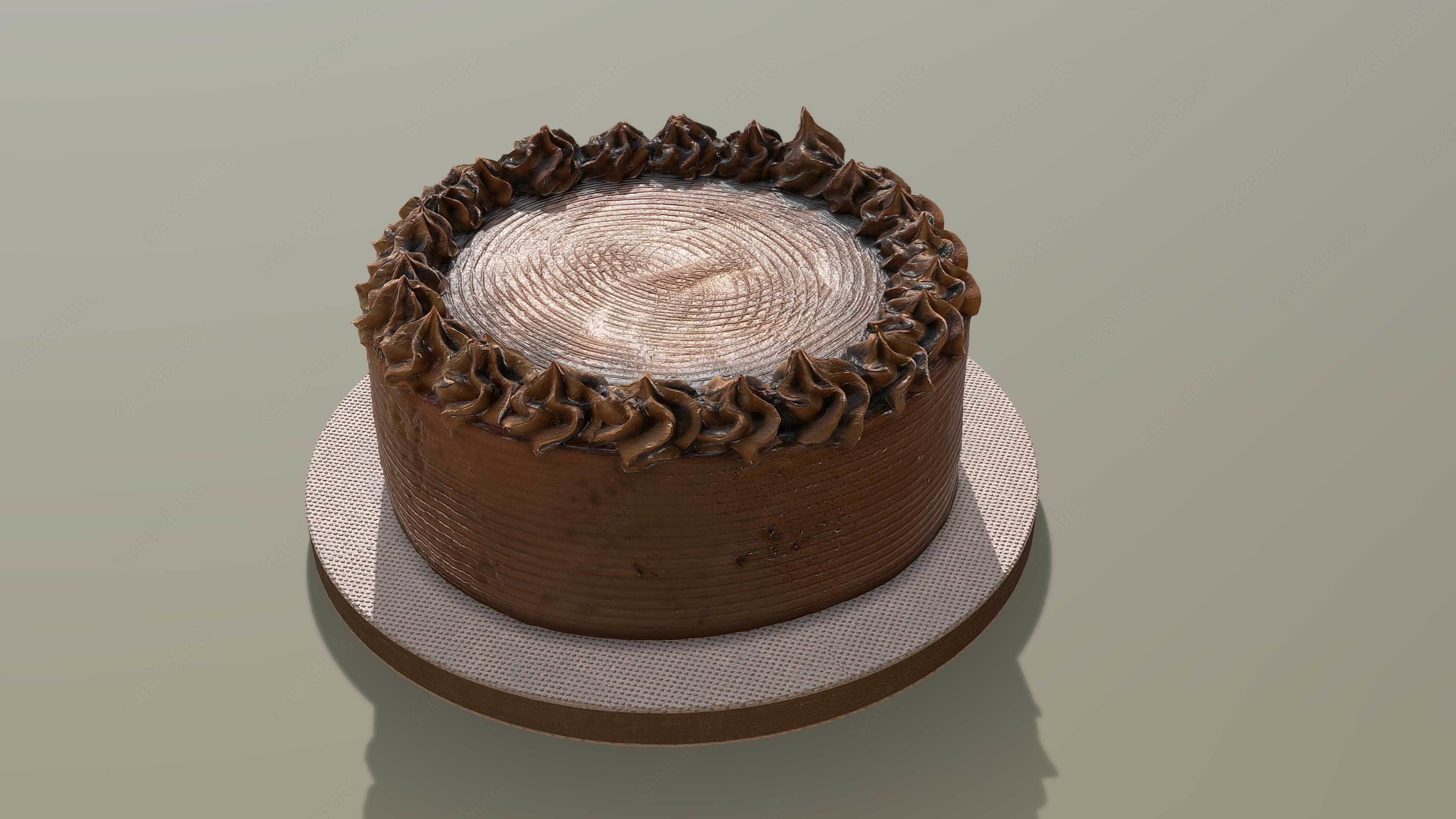 Chocolate Buttercream Cake 3D model_5