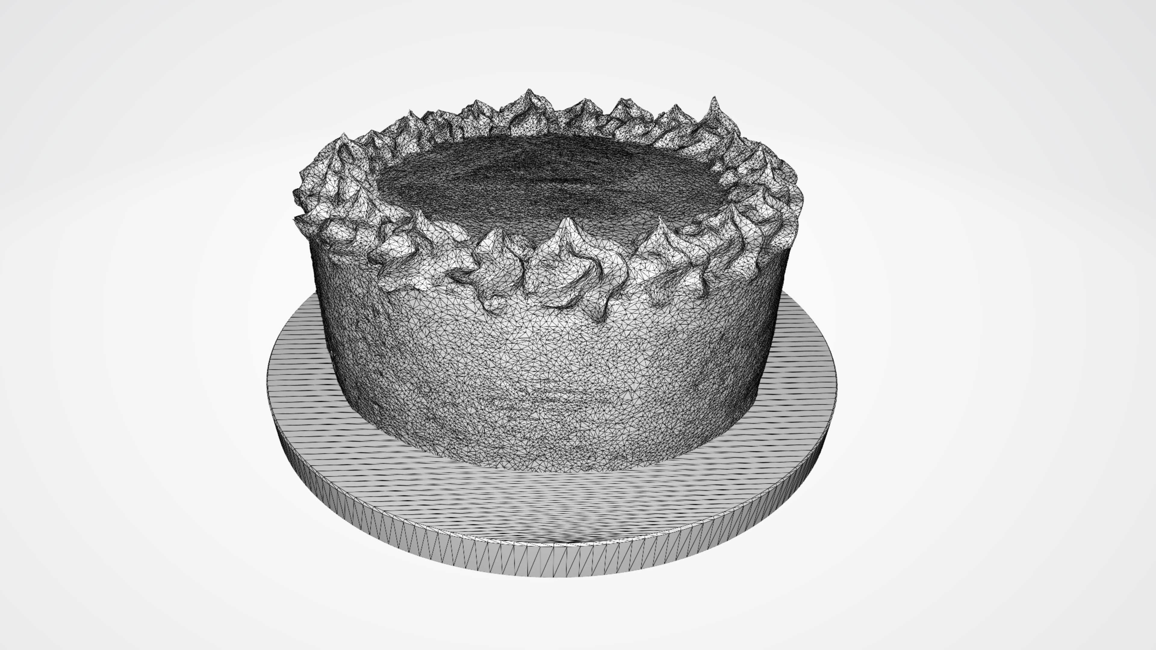 Chocolate Buttercream Cake 3D model_7