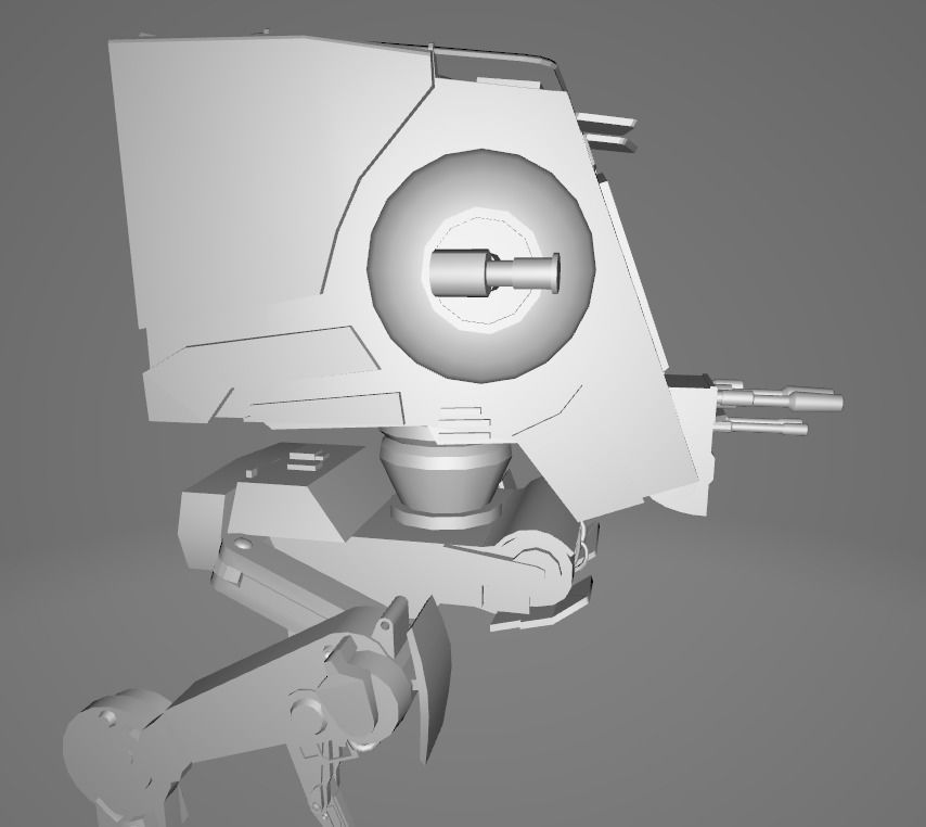 Star Wars ATST Walker - Low Poly Game - Battlefield - FBX MODEL Low-poly 3D model_13