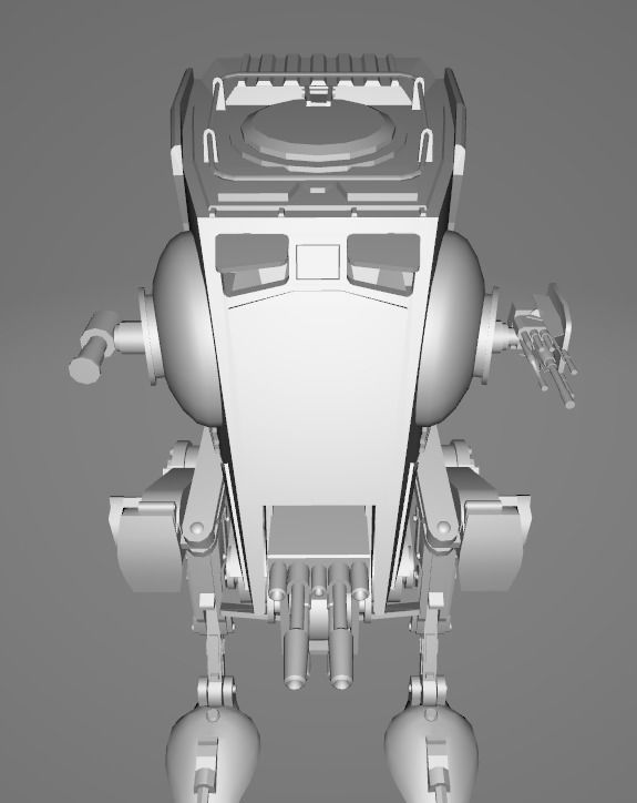 Star Wars ATST Walker - Low Poly Game - Battlefield - FBX MODEL Low-poly 3D model_15