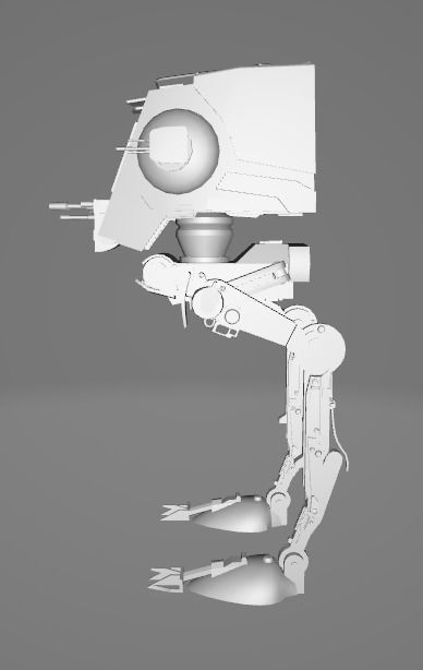 Star Wars ATST Walker - Low Poly Game - Battlefield - FBX MODEL Low-poly 3D model_7