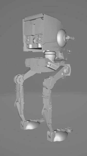 Star Wars ATST Walker - Low Poly Game - Battlefield - FBX MODEL Low-poly 3D model_4