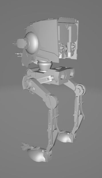 Star Wars ATST Walker - Low Poly Game - Battlefield - FBX MODEL Low-poly 3D model_6