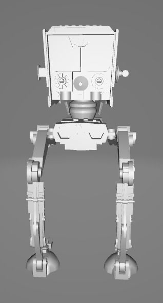 Star Wars ATST Walker - Low Poly Game - Battlefield - FBX MODEL Low-poly 3D model_5