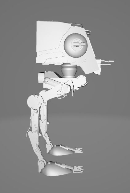 Star Wars ATST Walker - Low Poly Game - Battlefield - FBX MODEL Low-poly 3D model_3
