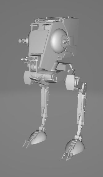 Star Wars ATST Walker - Low Poly Game - Battlefield - FBX MODEL Low-poly 3D model_8