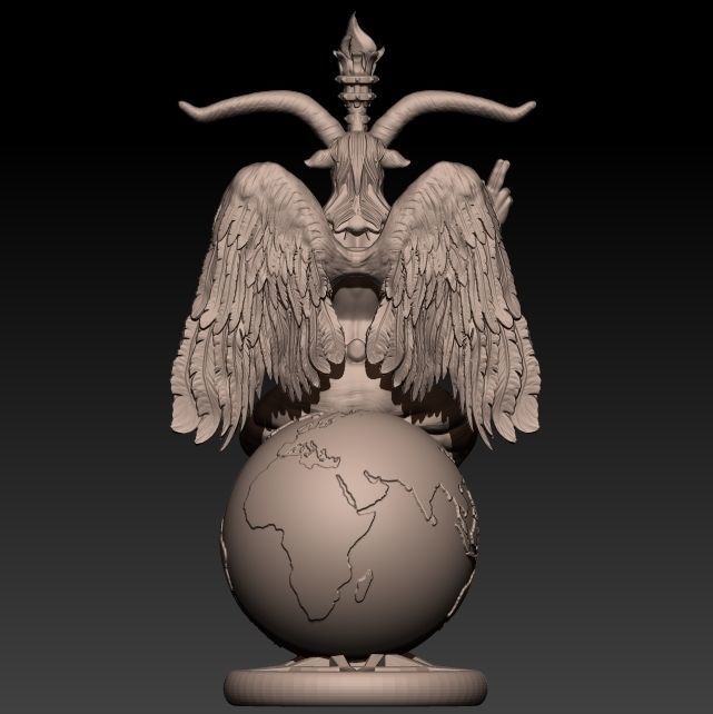 Baphomet alternate Statue by Rlucenas Stl Archive for print 3D print model_2