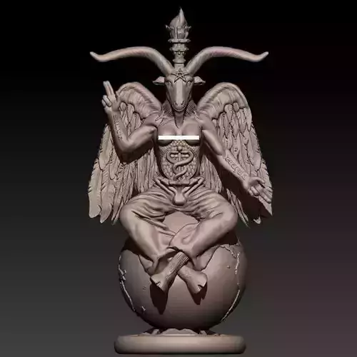 Baphomet alternate Statue by Rlucenas Stl Archive for print 3D print model