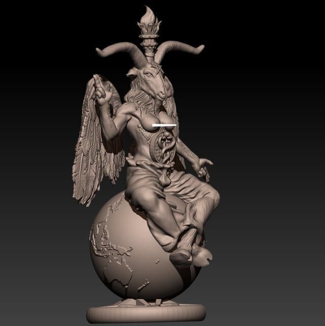 Baphomet alternate Statue by Rlucenas Stl Archive for print 3D print model_3