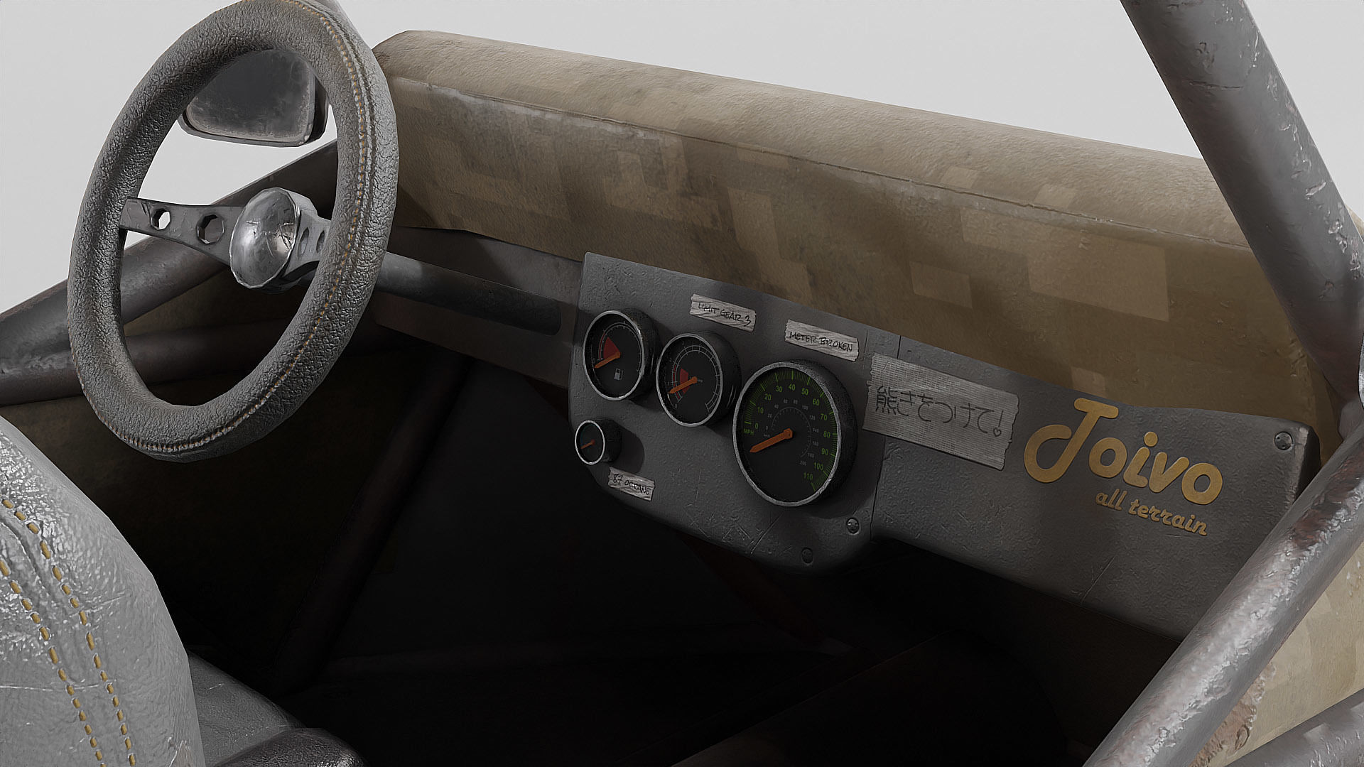 Sand Buggy vehicle for games Low-poly 3D model_4