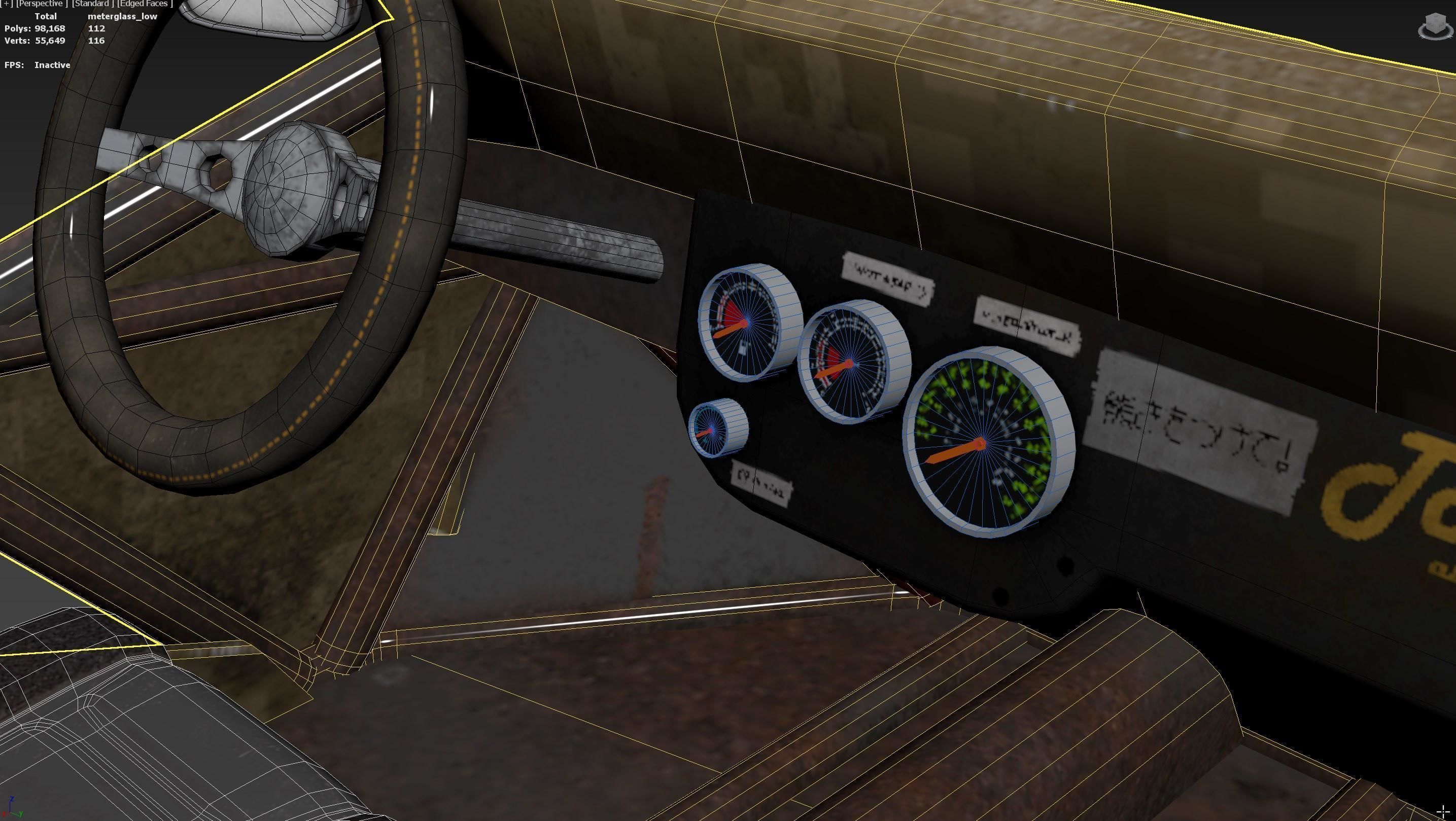 Sand Buggy vehicle for games Low-poly 3D model_13