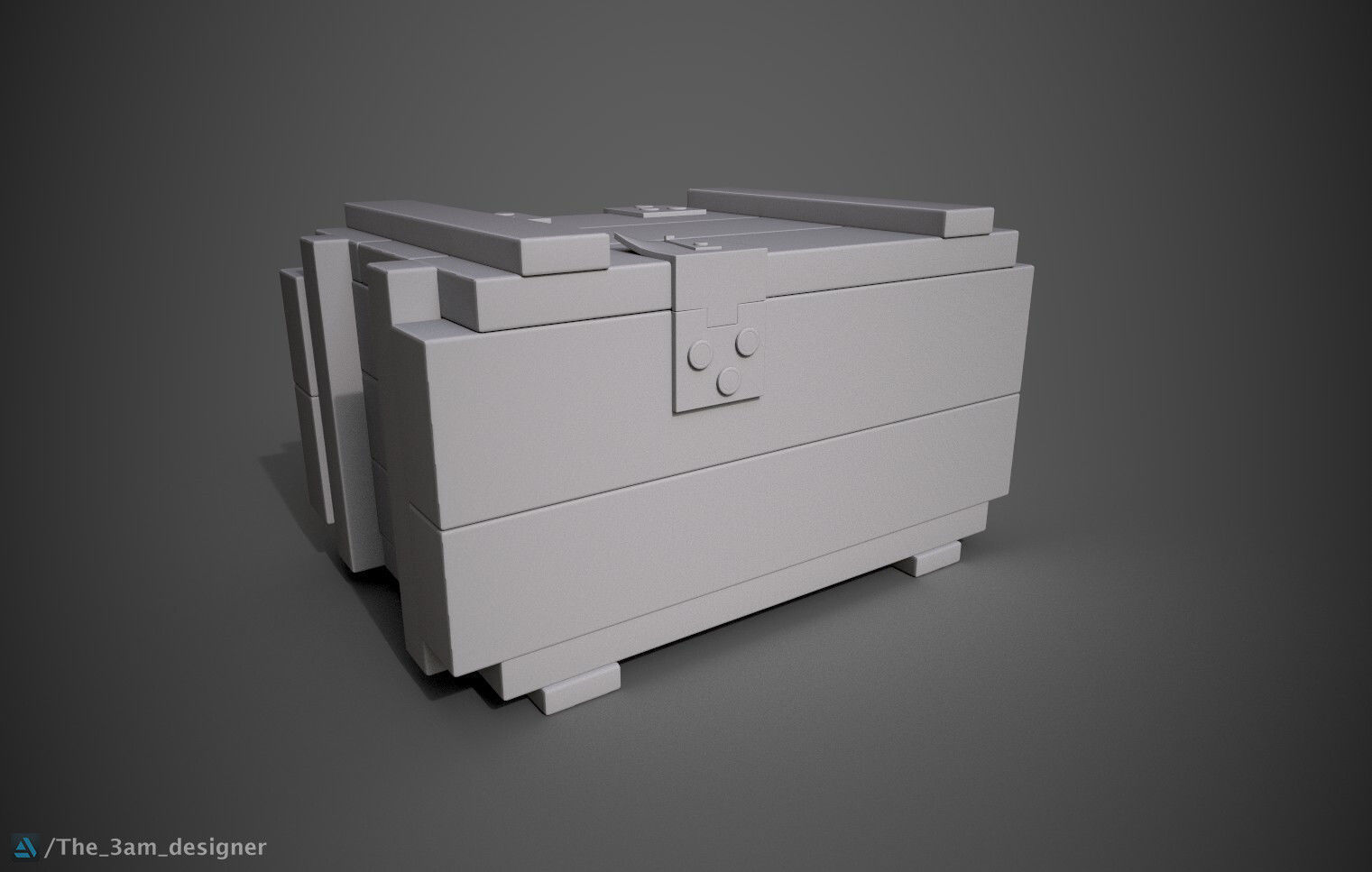 Wooden Crate Game Ready 3D model_3
