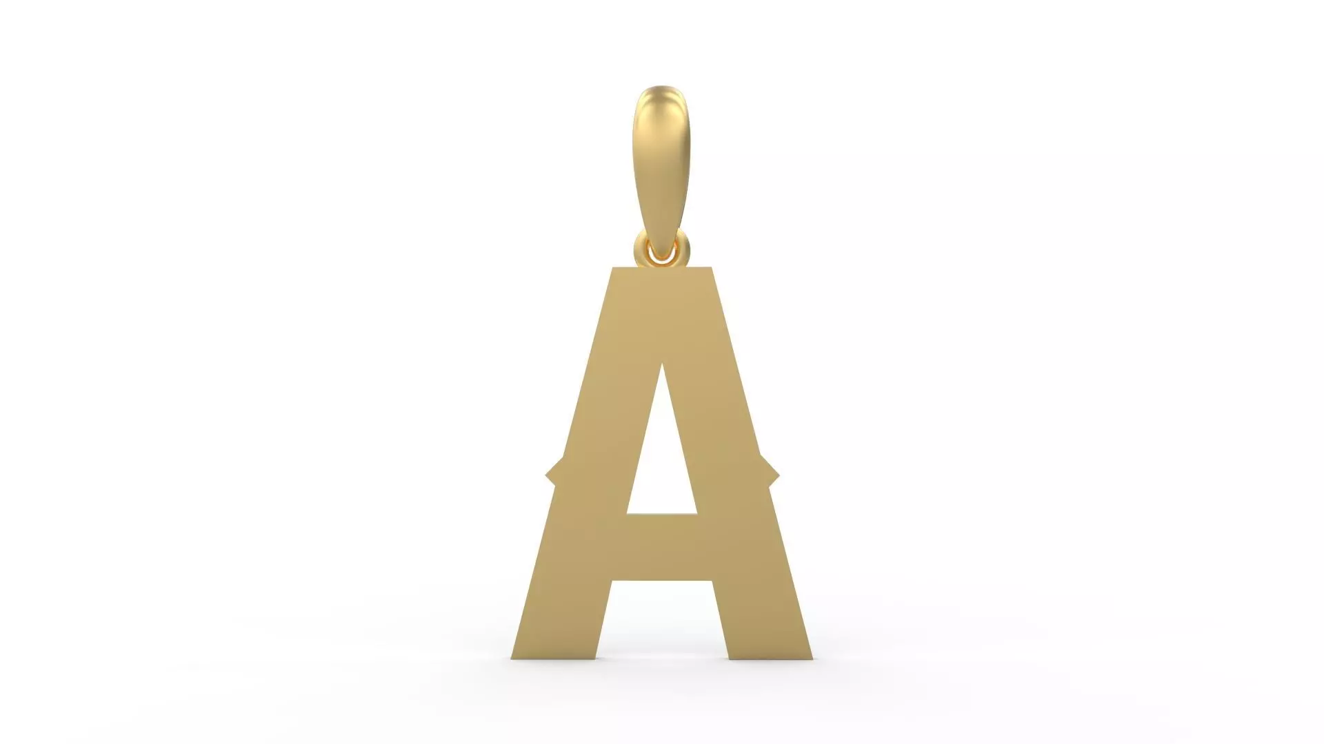 Initial Letters Pendant Aldivaro A 3D print model_0