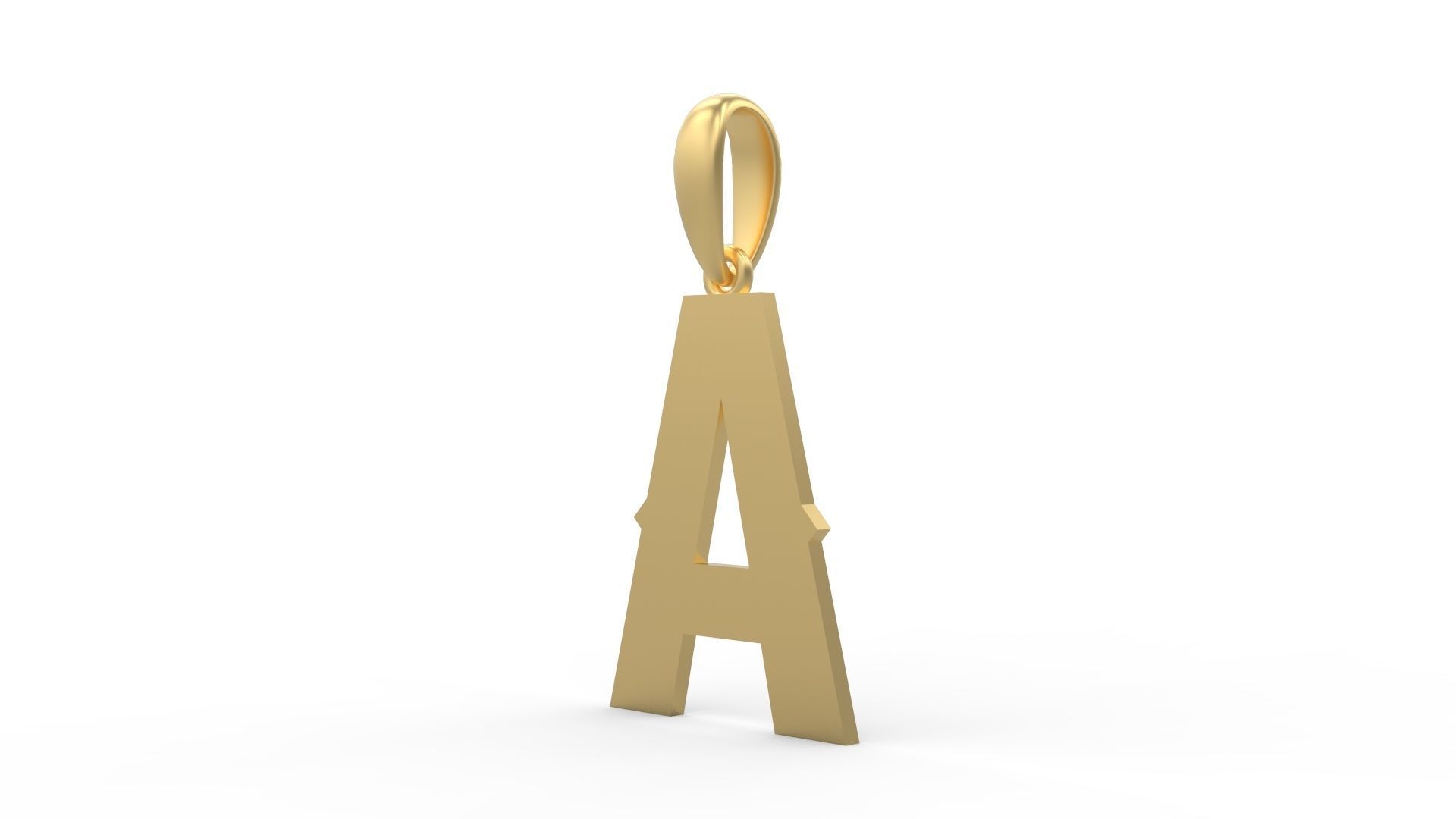 Initial Letters Pendant Aldivaro A 3D print model_1