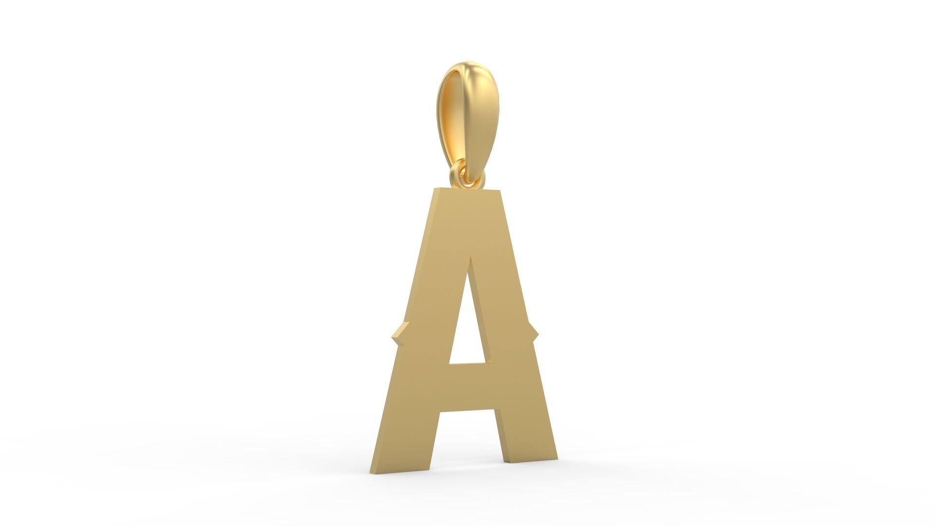 Initial Letters Pendant Aldivaro A 3D print model_4