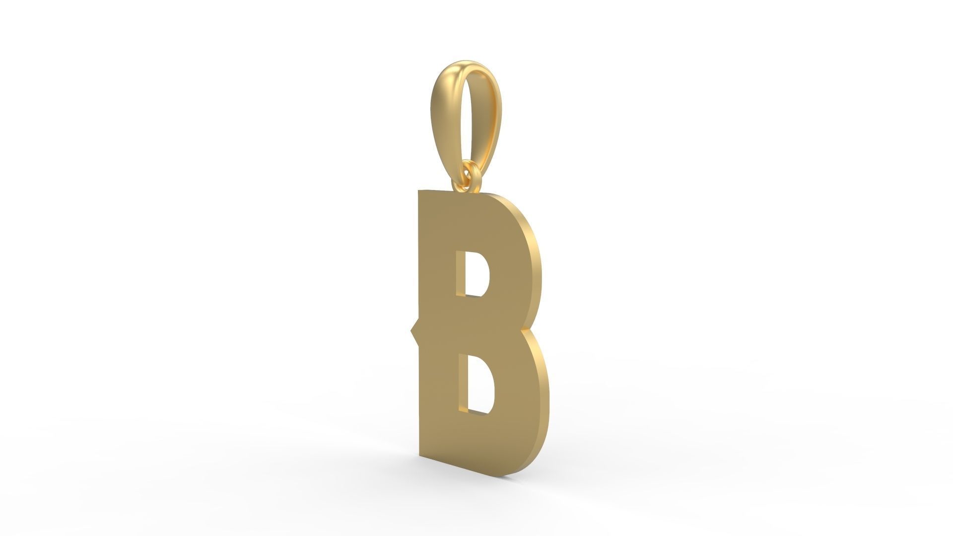 Initial Letters Pendant Aldivaro B 3D print model_1